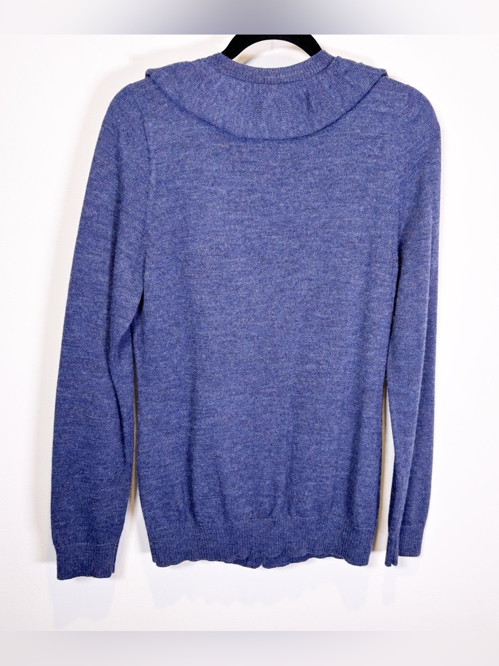 Classic Alpaca Ruffle Zip Front Sweater - Picture 6 of 7
